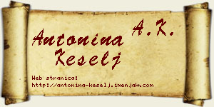 Antonina Kešelj vizit kartica